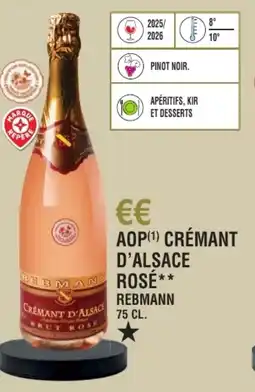 E.Leclerc Aop crémant d'alsace rosé rebmann offre