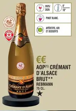 E.Leclerc Aop crémant d'alsace brut rebmann offre