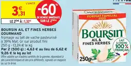 Intermarché Hyper Boursin ail et fines herbes gourmand offre