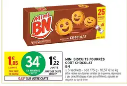 Intermarché Hyper Bn mini biscuits fourrés goût chocolat offre