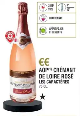 E.Leclerc Aop crémant de loire rosé les caractères offre