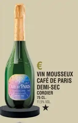 E.Leclerc Vin mousseux café de paris demi-sec cordier offre