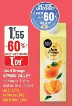 G20 Jus d'orange spring valley offre