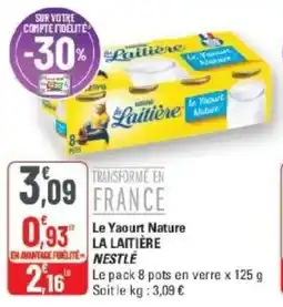 G20 Le yaourt nature la laitière nestle offre