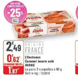 G20 L'onctueux caramel beurre salé rians offre