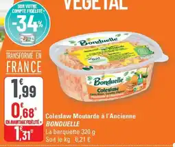 G20 Coleslaw moutarde à l'ancienne bonduelle offre