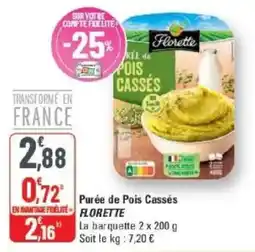 G20 Purée de pois cassés florette offre