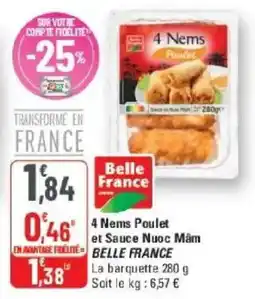 G20 4 nems poulet et sauce nuoc mâm belle france offre