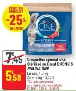 G20 Croquetes spécial chat stérilisé au boeuf bifensis purina one offre