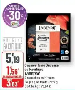 G20 Saumon fumé sauvage du pacifique labeyrie offre
