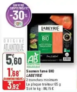 G20 Saumon fumé bio labeyrie offre