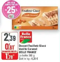 G20 Dessert feuilleté glacé vanille caramel belle france offre