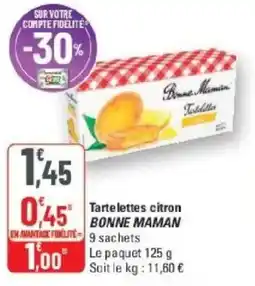 G20 Tartelettes citron bonne maman offre