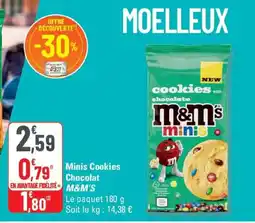 G20 Minis cookies chocolat m&m's offre