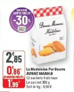 G20 La madeleine pur beurre bonne maman offre