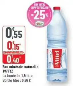 G20 Eau minérale naturelle vittel offre