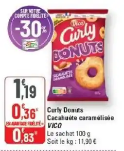 G20 Curly donuts cacahuète caramélisée vico offre