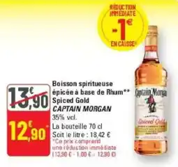 G20 Boisson spiritueuse épicée à base de rhum captain morga spiced gold captain morgan offre