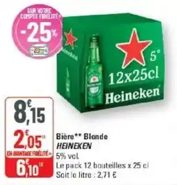 G20 Bière blonde heineken offre