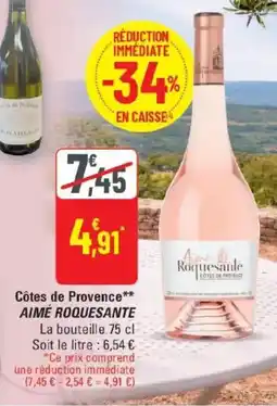 G20 Côtes de provence aimé roquesante offre