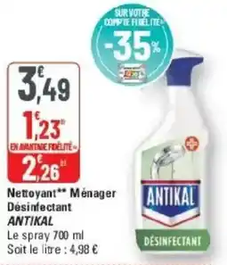 G20 Nettoyant ménager désinfectant antikal offre