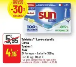 G20 Tablettes lave-vaisselle citron tout en 1 sun offre