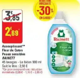 G20 Assouplissant fleur de coton peaux sensibles rainett offre