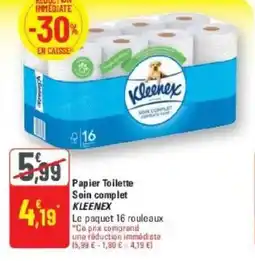 G20 Papier toilette soin complet kleenex offre