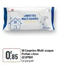 G20 50 lingettes multi-usages parfum citron ecoprix offre