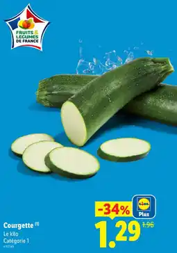Lidl Courgette offre