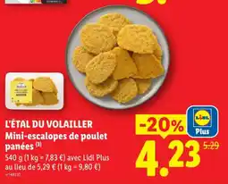 Lidl L'étal du volailler mini-escalopes de poulet panées offre