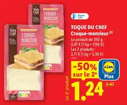 Lidl Toque du chef croque-monsieur offre