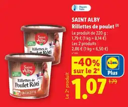 Lidl Saint alby rillettes de poulet offre