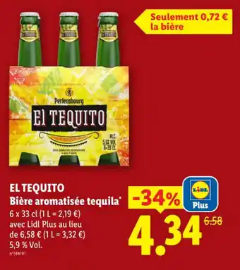 Lidl El tequito bière aromatisée tequila offre