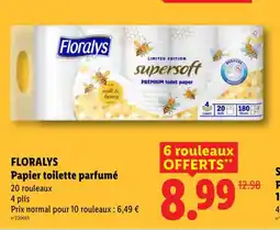 Lidl Floralys papier toilette parfumé offre
