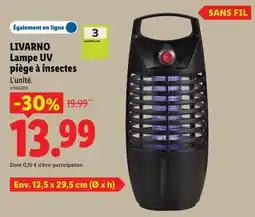 Lidl LIVARNO lampe uv piège à insectes offre