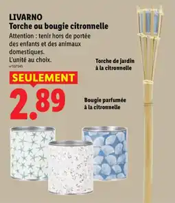 Lidl LIVARNO Torche ou bougie citronnelle offre