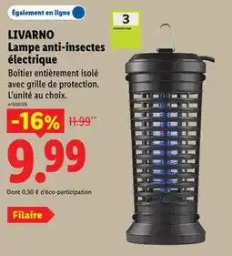 Lidl LIVARNO Lampe anti-insectes électrique offre