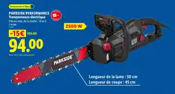 Lidl Parkside performance tronçonneuse électrique offre