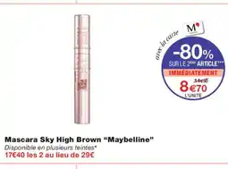 Monoprix MAYBELLINE Mascara Sky High Brown offre
