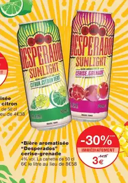 Monoprix DESPERADOS Bière aromatisée cerise-grenade offre