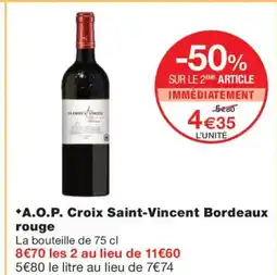 Monoprix A.O.P. Croix Saint-Vincent Bordeaux offre