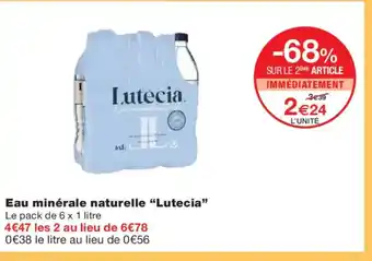 Monoprix LUTECIA Eau minérale naturelle offre