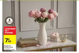 Carrefour Bouquet de 7 pivoines arlequin offre