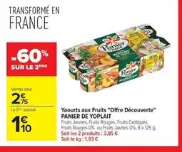 Carrefour PANIER DE YOPLAIT Yaourts aux Fruits Offre Découverte offre