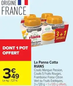 Carrefour RIANS La Panna Cotta offre