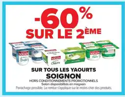 Carrefour SOIGNON Sur tous les yaourts offre