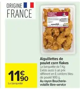 Carrefour Aiguillettes de poulet corn flakes offre