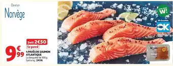 Auchan 4 Pavés De Saumon Atlantique offre