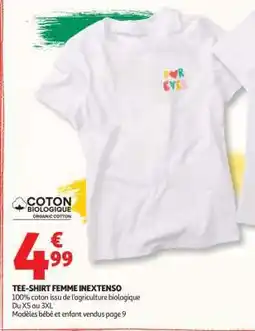 Auchan Tee-Shirt Femme Inextenso offre